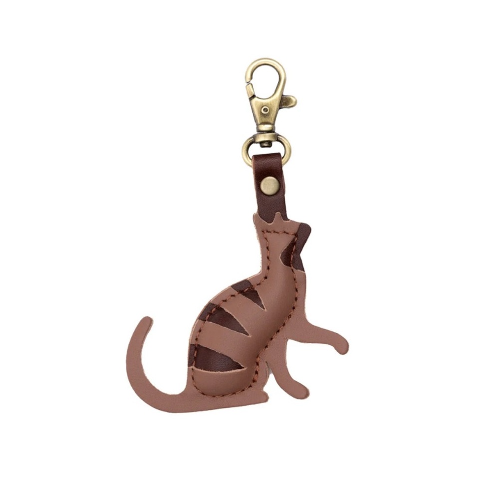 Portland Leather Pickles Cat Keychain